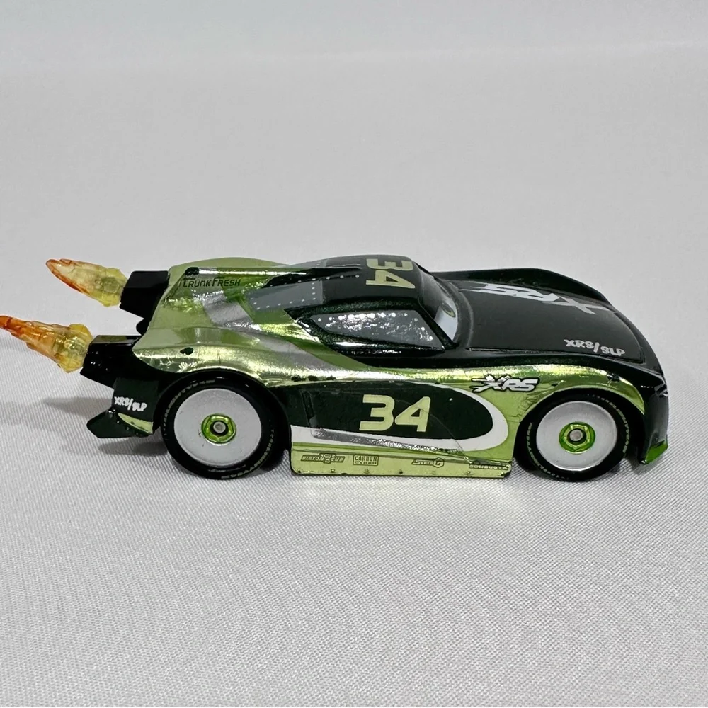 Disney Cars 3 Rare Steve “Slick” Lapage #34 Rocket Racing with Blast Wall